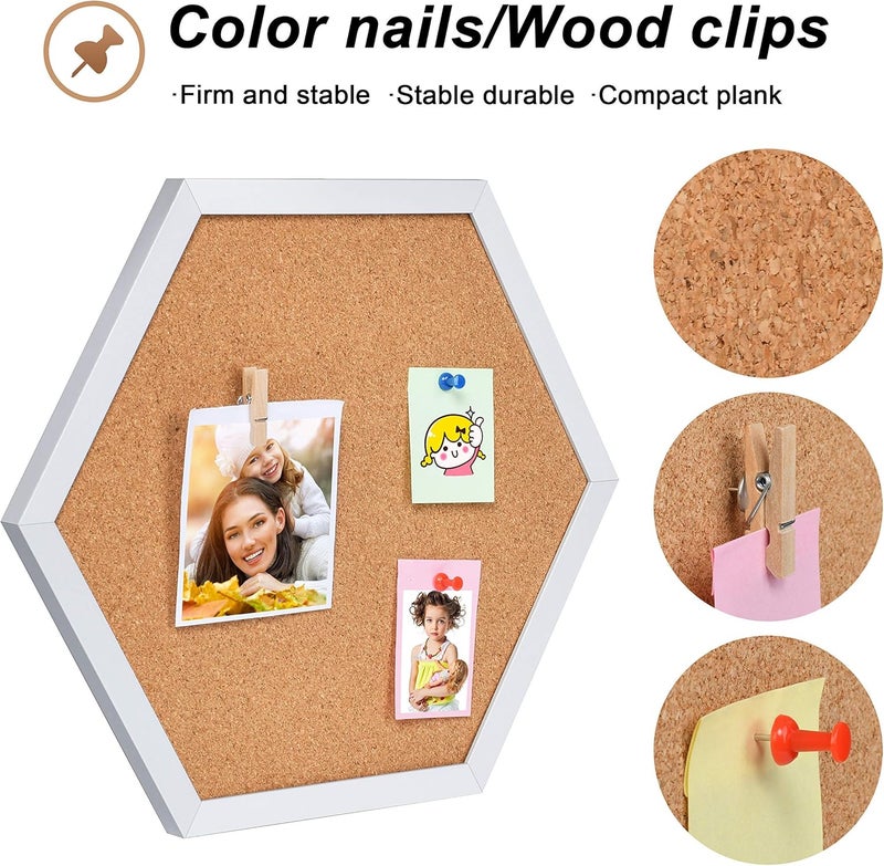 Facilife 4 Packs Cork Board,Corkboards for Wall,Small Cork Board Decorations,Cork Boards for Walls with Frame, Decorative for Office, School & Home - Image 3